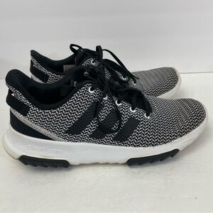 Adidas black grey sneakers men’s knit woven men’s lite racer cloud foam